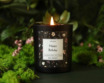 Happy Birthday Soy Candle Gift For Her Gift For Him Large Scented Candle Gifts for Friends Birthday Home Decor