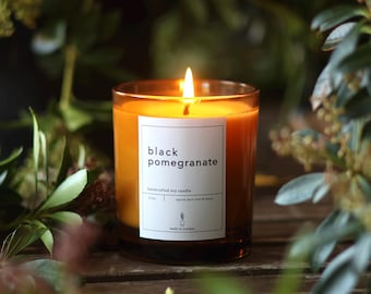 ZWARTE GRANAATAPPEL Sojakaars Granaatappel Noir Herfst Home Decor Zelfzorg Cadeau Ontspannende Aromatherapie Kaars Minimalistische Kerstcadeau