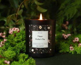 Happy Mothers Day Soy Candle Gift For Mum Large Scented Candle Floral Home Decor