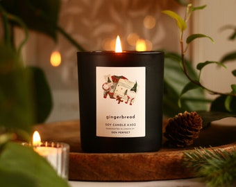 GINGERBREAD Christmas Soy Candle Vegan Natural Festive Candle Christmas Gift for Her Winter Candle Spicy Candle