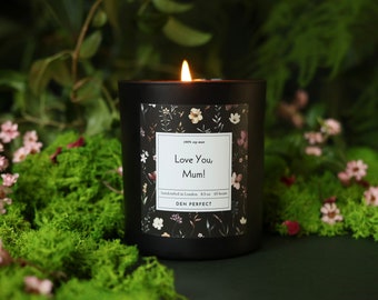 Love You, Mum! Soy Candle Gift For Mum Large Scented Candle Floral Home Decor