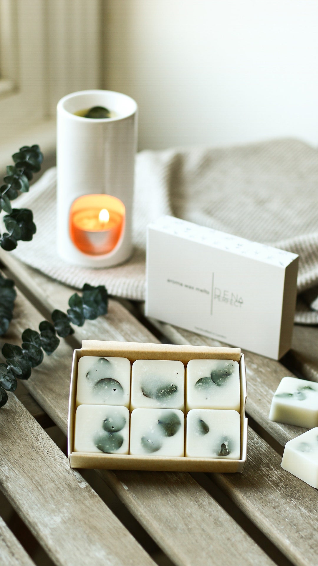 EUCALYPTUS MINT Soy Wax Melts Natural Vegan Strong Scented Home ...