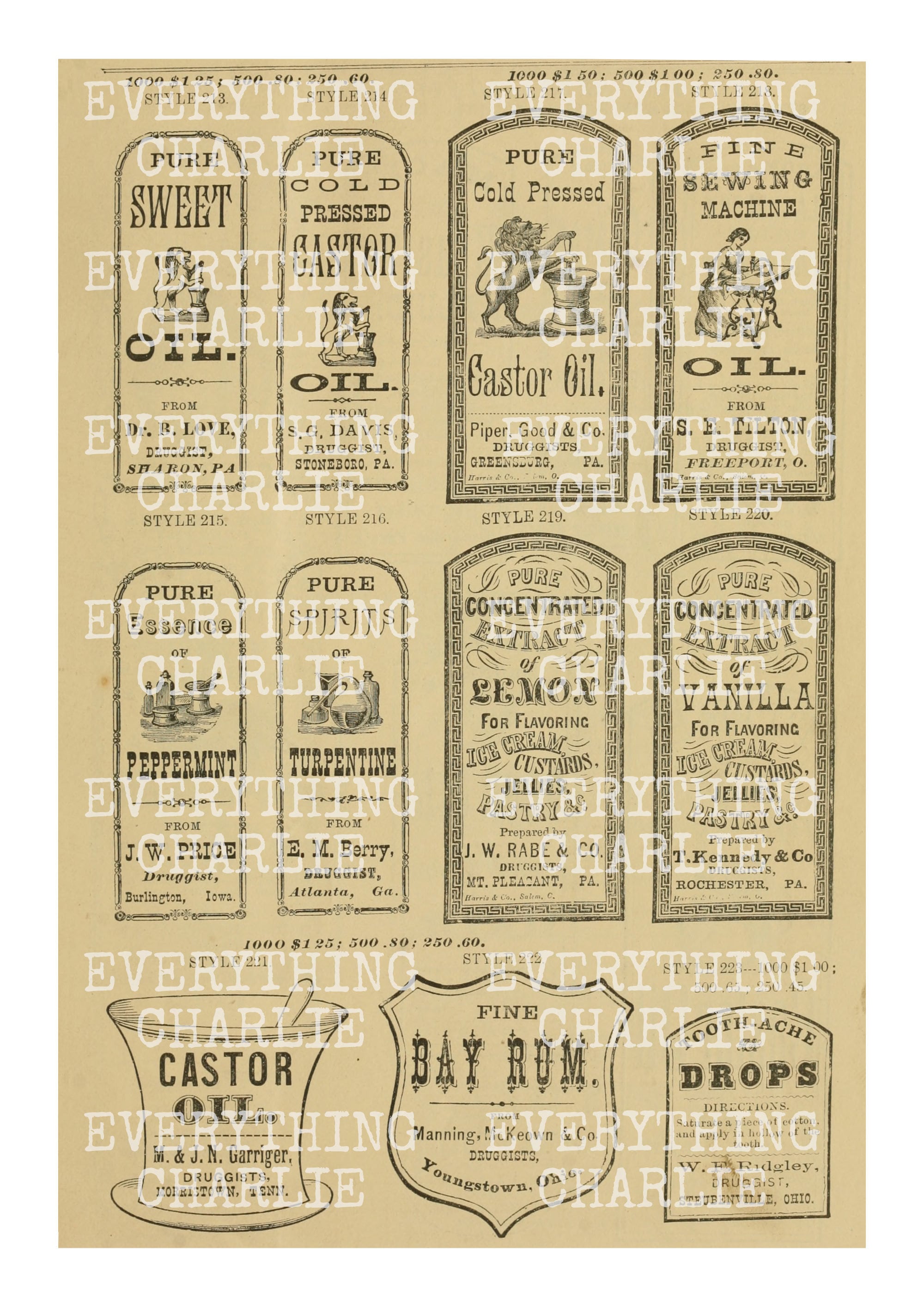 Apothecary Labels, Printable Vintage Bottle Labels and Blank Labels for ...