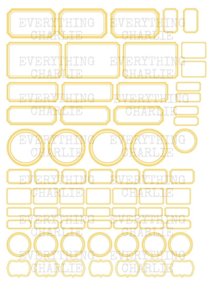 Printable Blank Colored Labels. Digital Download for Junk - Etsy