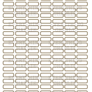 Etiquetas retangulares de 1 polegada para impressão em branco, download digital para diários de lixo, planejadores, scrapbooking e criação de cartões