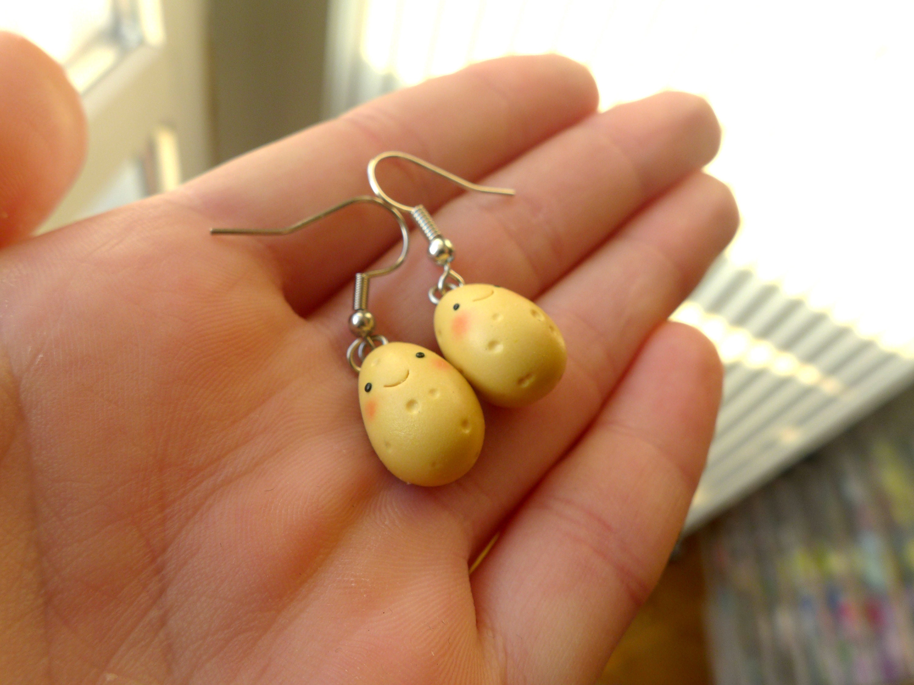 Kawaii Potato Earrings Polymer Clay Jewelry Vegetable Etsy Ireland