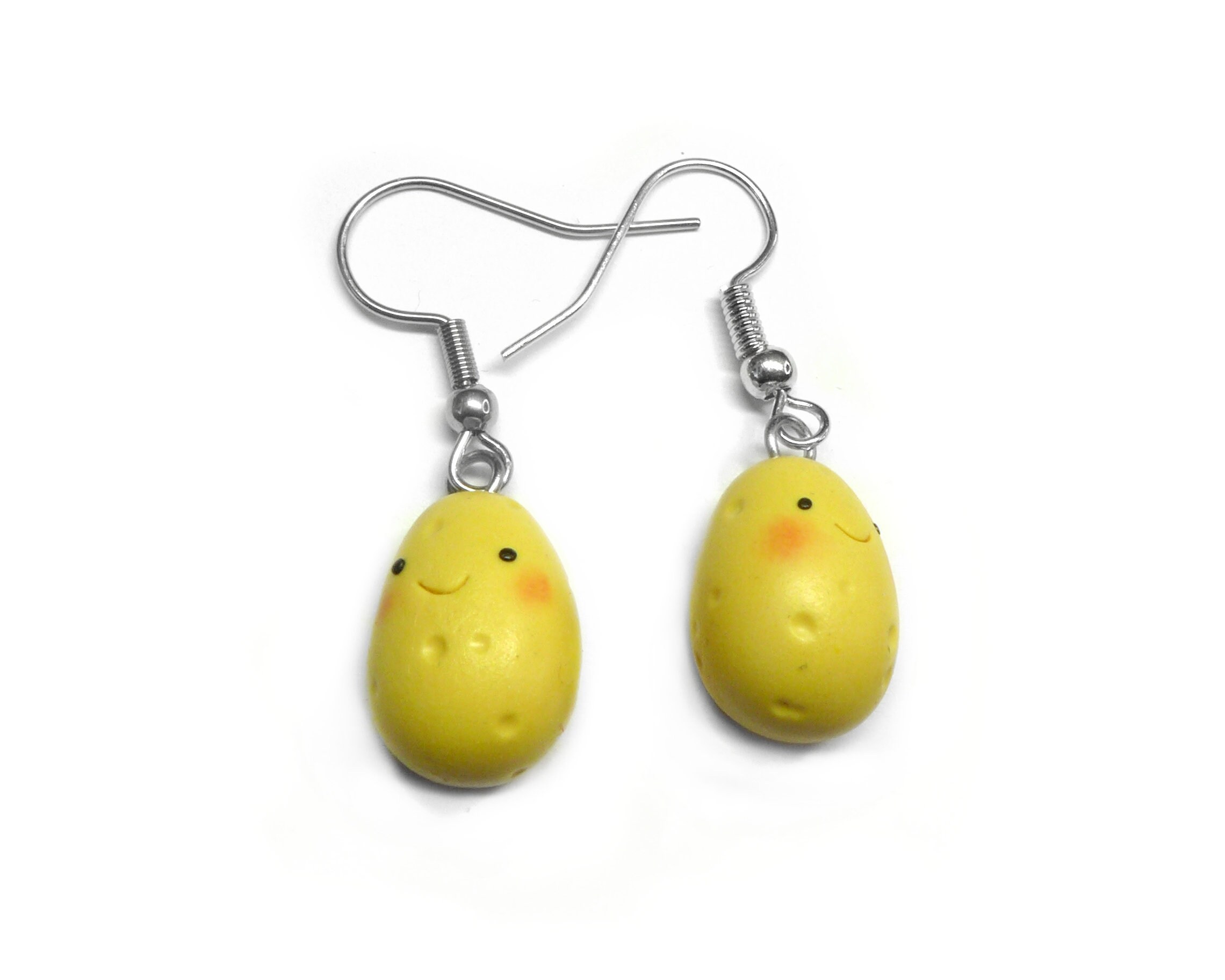 Kawaii Potato Earrings Polymer Clay Jewelry Vegetable Etsy