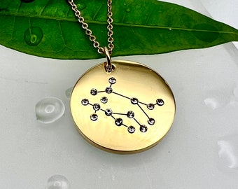Gemini Constellation Necklace, Astrology Zodiac Jewelry