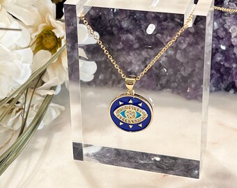 Evil Eye Necklace Bohemian Evil Eye Necklace Blue Evil Eye