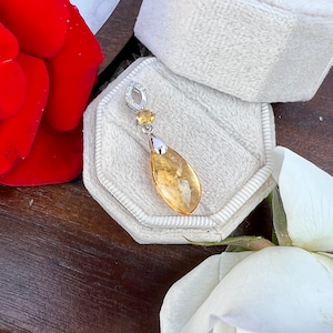Stone 1 | Citrine Pendant | November Birthstone | Natural Citrine Jewelry | Gemstone Jewelry | Gemstone Pendant | Citrine Gemstone