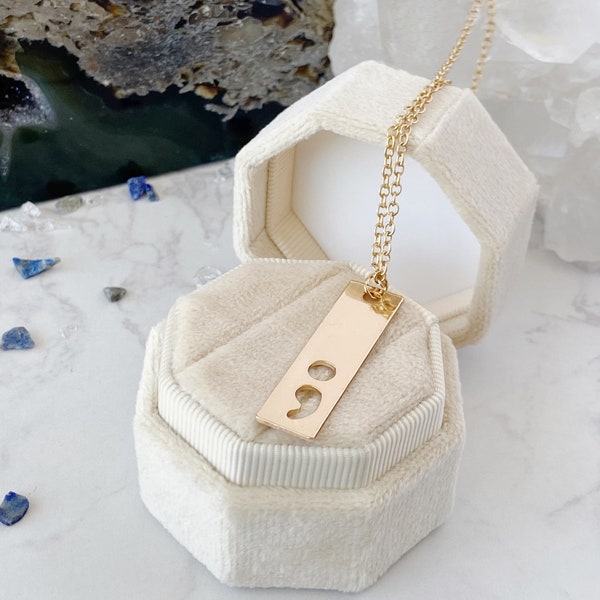 Semi Colon Necklace Gold Semicolon Necklace Semicolon Jewelry Mental Health Jewelry Semi Colon Bar Necklace Mental Health Jewelry