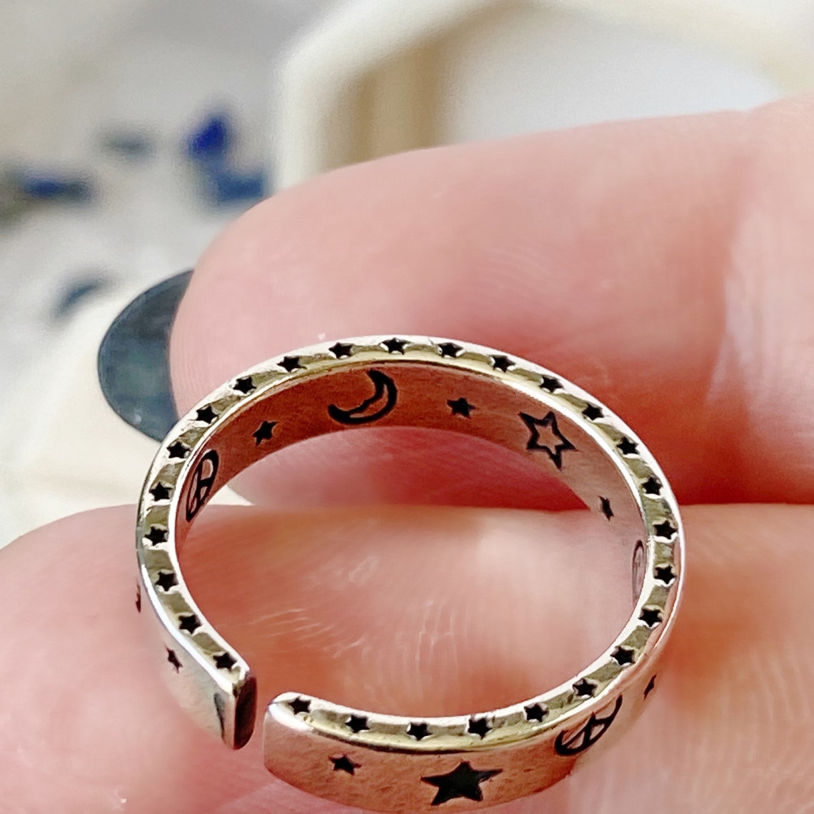 Hippie Rings Hippie Ring Retro Rings Retro Ring Sterling Etsy