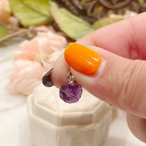 Raw Amethyst Pendant February Birthstone Amethyst Jewelry Crystal Pendant Gemstone Pendant Healing Crystal Amethyst Cluster Natural Amethyst