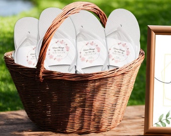 16 Paar Hochzeit Flip Flops mit Custom Band personalisierte Geschenk Favor