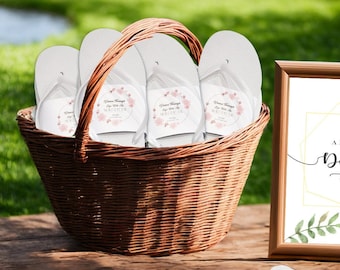 48 pares de chanclas de boda a granel con banda personalizada, regalo personalizado