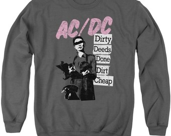 NEW AC//DC Mens Adult Sizes S-M-L-XL-2XL 1985 Fly on the Wall Concert T-Shirt