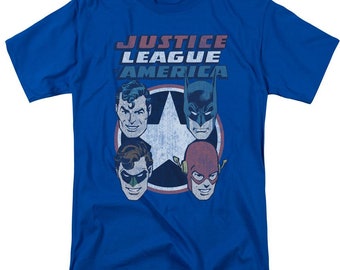 Justice League Of America Lantern Glow Adult Tank Top