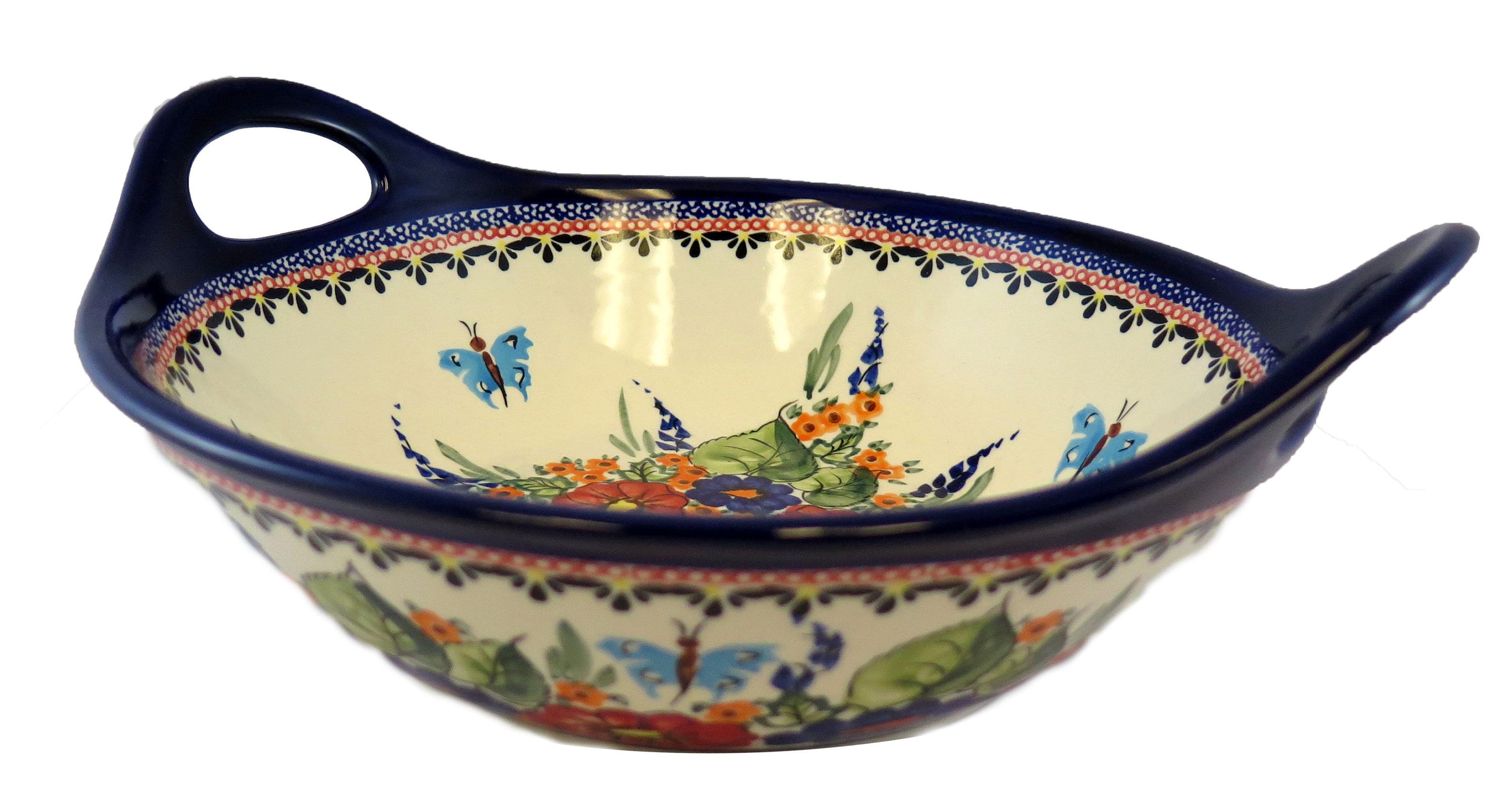 Medium Serving Bowl with Handles 9.5 x 2.75 Etsy