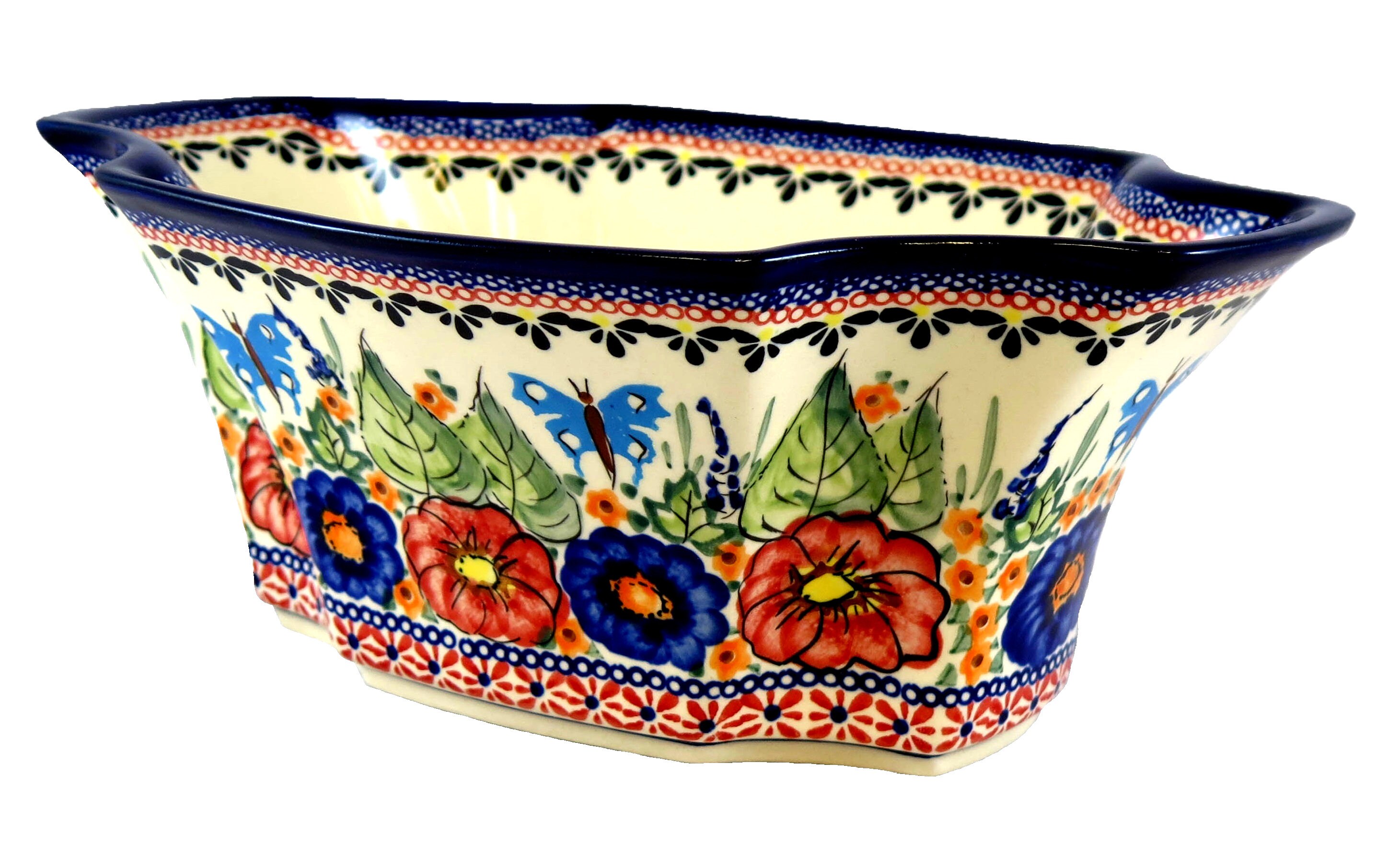 Unique Serving Bowl 11 x 8 x 4 Flower Etsy