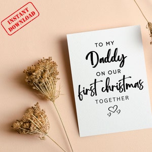 Papa Noël carte SVG, premier Noël comme mon papa, carte de Noël pour papa, bébé première carte de Noël à papa, téléchargement numérique PNG