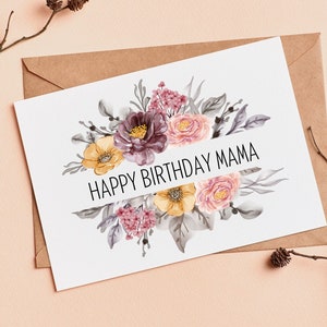 Alles Gute zum Geburtstag Karte zum Ausdrucken- für die beste Mama auf der ganzen Welt