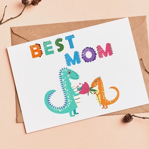 Moederdagkaart van kind|peuter|kinderen|baby, dinosaurusmoederdagkaart, leuke moederdagkaart, fijne moederdag, moederdagkaart kind