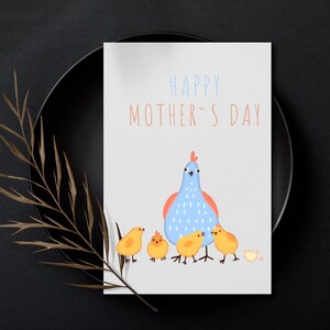 Carte drôle de fête des mères, carte mère poule, carte d'anniversaire, carte mère, carte fête des mères Mam, PNG PDF