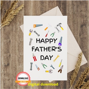 Biglietto per la festa del papà, biglietto per la festa del papà stampabile, biglietto digitale scaricabile per papà, download immediato, biglietto d'auguri, PDF, idee per biglietti, biglietto per papà, PDF per papà