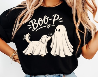 Boop Ghost Dog PNG, Cute Funny Halloween Pet Sublimation Design, Digital Download