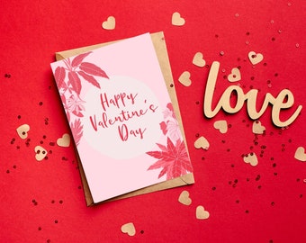 Happy Valentine's Day Printable Card / Instant Download PDF / Card Template