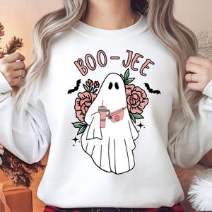 Boo Jee Ghost | Boojee Stanley Tumbler Inspired Ghost SVG | Boojee Girl Ghost svg File | Boojee Ghost With Cup And Bag Png | Boo Jee Shirt