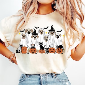 Retro Halloween SVG , Halloween Sublimation Design, Halloween Dog SVG, Ghost Dog Png, Fall Sublimation, Pumpkin Png, Spooky Season Png