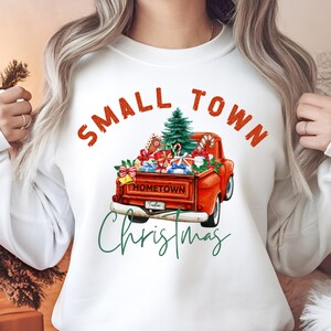 Kleinstadt Weihnachten PNG, Sublimationsdesign, Kleinstadt PNG, Retro Weihnachts-Lastwagen PNG, Vintage Weihnachtshemd PNG, Urlaub Design PNG