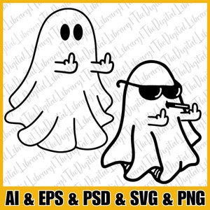 Ghost Middle Finger Svg Png, Halloween Svg , Svg File For Cricut,Cute Ghost Halloween Svg Png ,Halloween cricut svg, Commercial License