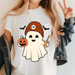 Cute ghost svg png, Halloween png, coffee png, bougie png, bougie ghost, Halloween Heart Drink Png, Trending png , here for the boos