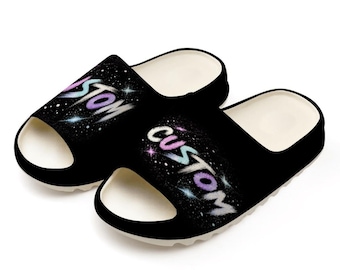 Custom Cloud Slides, Personalized Comfort Sandals, Soft Lightweight Shower Slippers, Summer Beach Pool Slides Gift