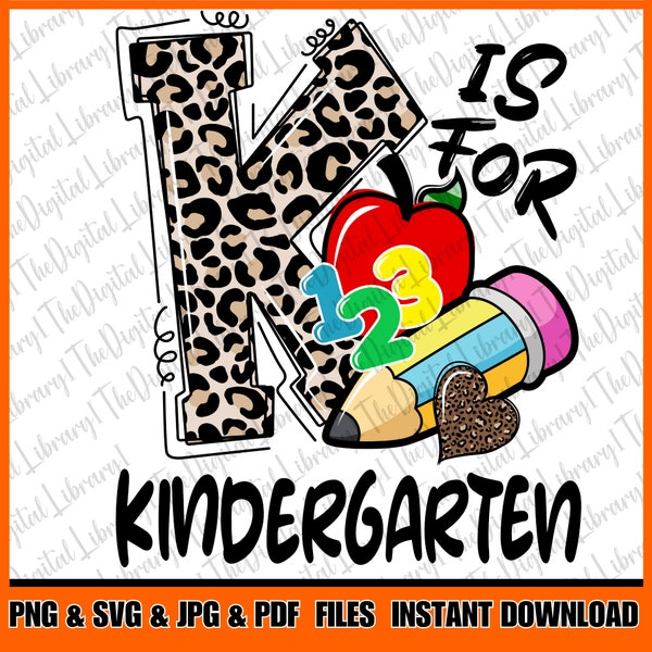 Kindergarten school SVG, Back To School png, Kindergarten PNG, Sublimation Digital Design