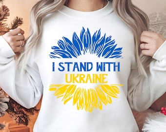 Ukraine Png | Ukrainian Seller | Sunflower Peace I Stand With Ukraine Flag Clipart Sublimation Design Instant Digital Download Tshirt Design