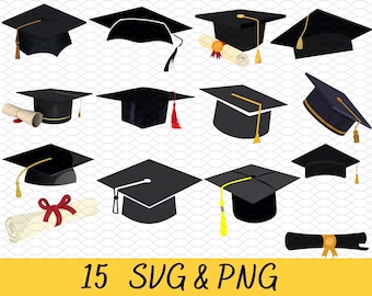 Graduation Cap SVG Graduation Hat PNG Graduate Clipart Silhouette Graduation Class of 2022 SVG Graduation Files for Cricut Instant Download