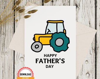 Divertido Día del Padre / Feliz Día del Padre / Tarjeta de cumpleaños / Día del Padre de la Granja / Tarjeta de Papá / Tarjeta del Día del Padre del Tractor / Tarjeta del Día del Padre