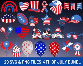 4th of July SVG Bundle,July 4th SVG, fourth of july svg, independence day svg, patriotic svg, 4th of July PNG Bundle