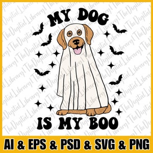 Сute Ghost Dogs SVG, Ghost Dogs Labrador Retrievers , Boo Svg, Halloween Svg , Ghost Dogs Designs for Cricut, Silhouette Svg,Halloween Svg