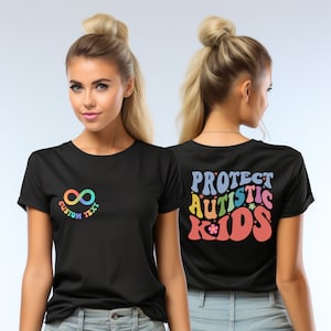 Custom Wavy Stacked Svg, Protect Autistic Kids png , Autism Awareness png, Everybody Communicates Differently , Autism Month Tee svg