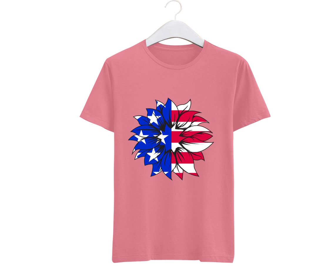 Land of the Free American Flag Sunflower PNG 4th of July - Etsy