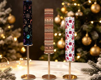Personalized Gold Taper Candle Holders, Custom Wedding Centerpiece (Set of 3)