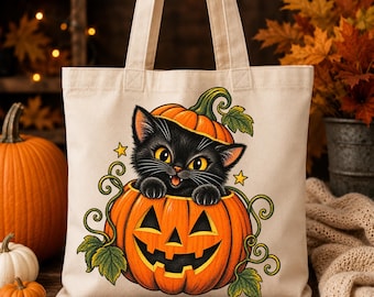 Black Cat Pumpkin PNG, Halloween Sublimation Art (Digital Download)