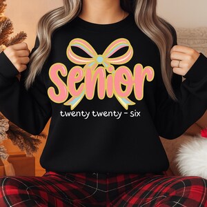 Coquette Senior 2026 PNG, Preppy Class of 2026 Shirt Design, Pink Girly Graduation Sublimation, Senior Mom PNG, High School Senior Design