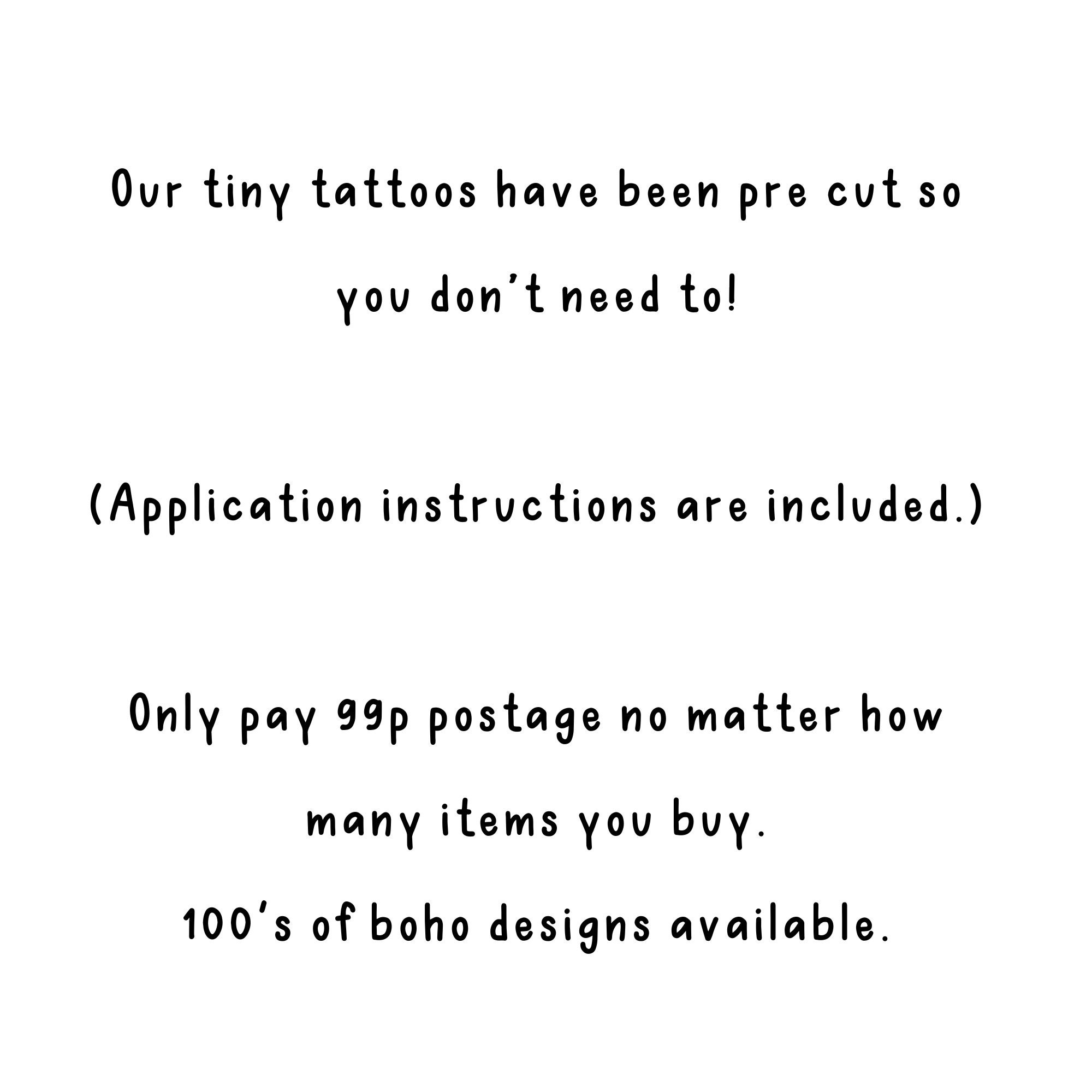 Tiny Crescent Moon Outline Temporary Tattoos pack of 3 PRE CUT Etsy