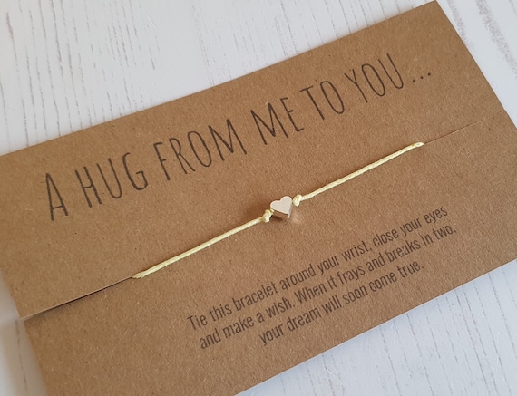 A Hug From Me To You Wish Bracelet Etsy