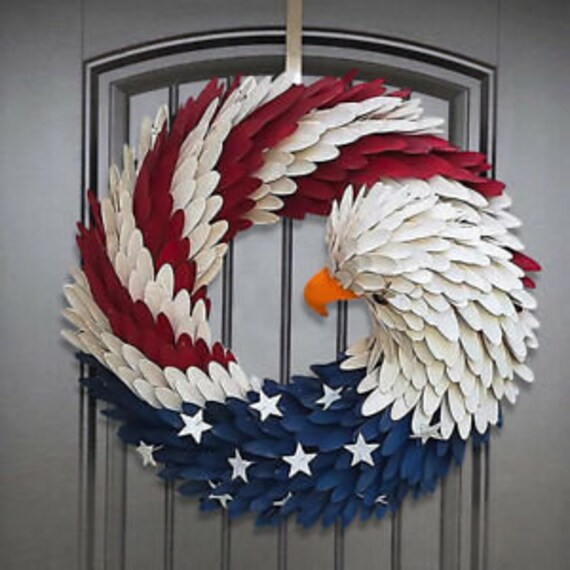 American Eagle Wreath Veteran Wreath Logo Custom Logo Etsy